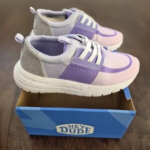 Hey Dude Womens/ Youth ' Sneakers in Pink and Lavender